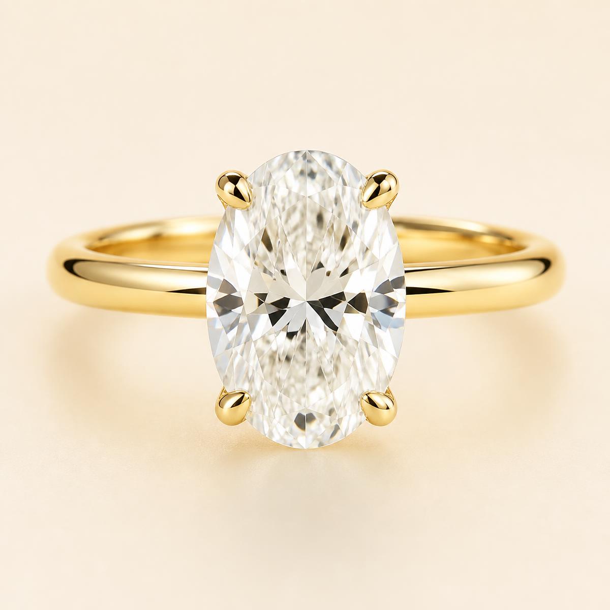 The Avery — 4.00 carat Oval lab-grown diamond ring