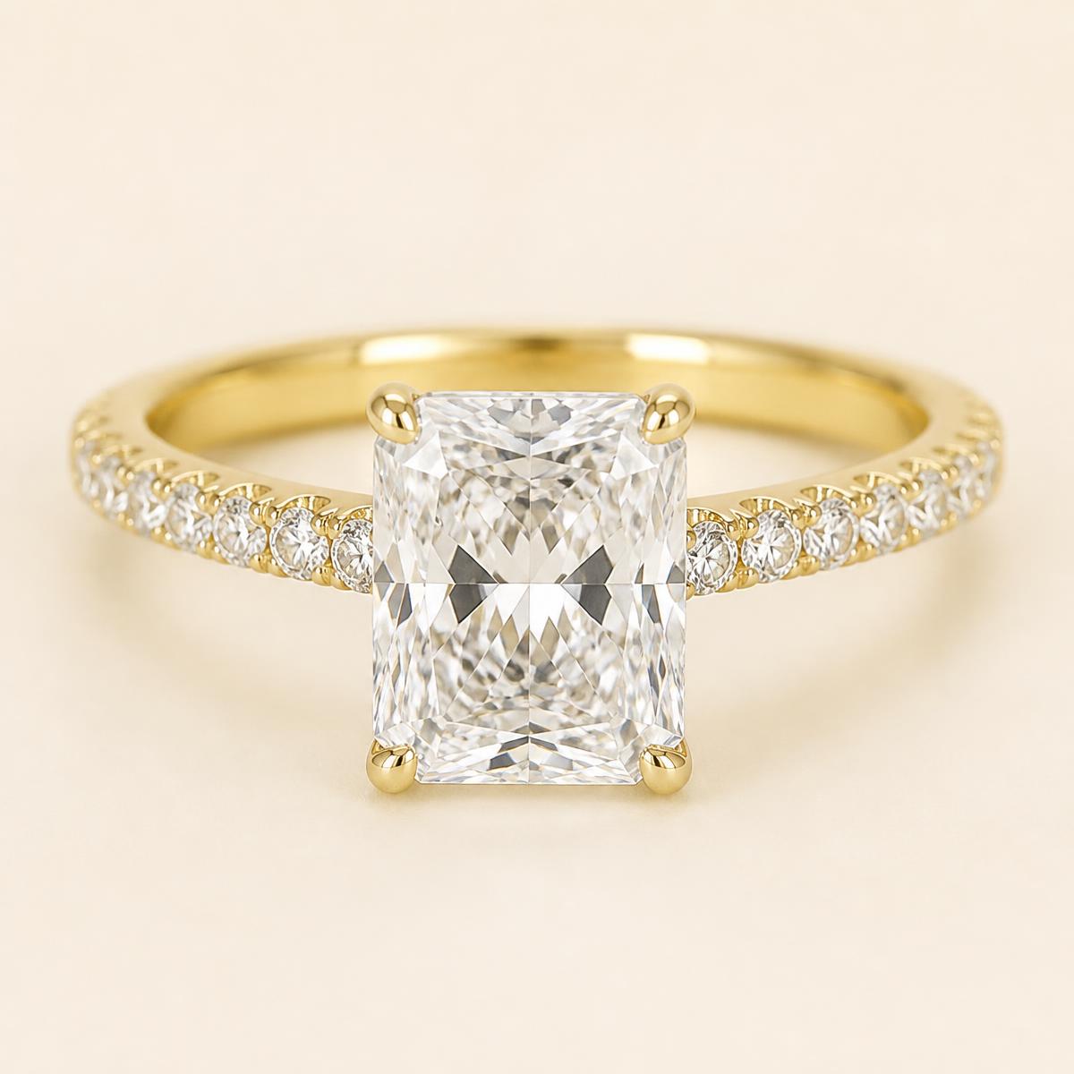 The Linden — 4.00 carat Radiant lab-grown diamond ring