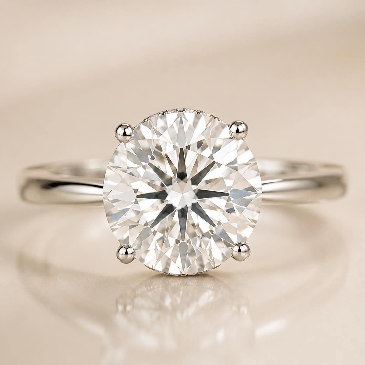 The Hale — 3.00 carat Round lab-grown diamond ring